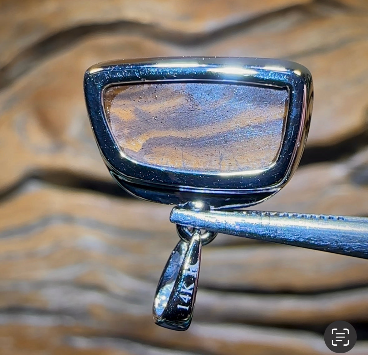 14k White Gold - Queensland Boulder Opal Doublet Pendant - Opal Whisperers