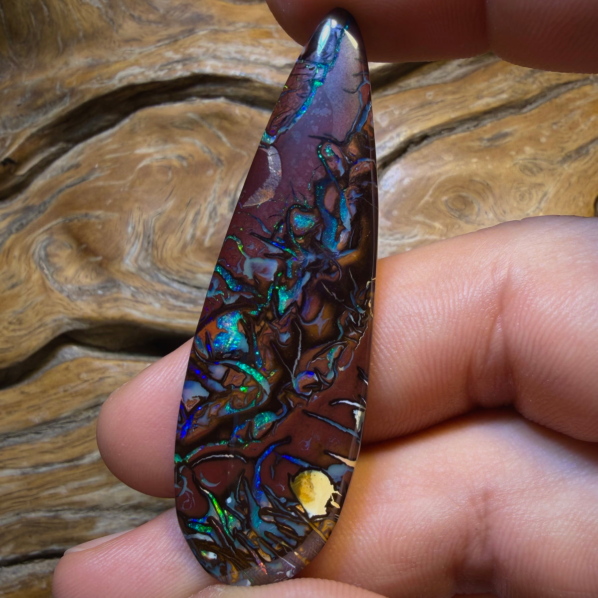 47.1cts - TOP Tribal Queensland Boulder Opal from Koroit. Double Sided