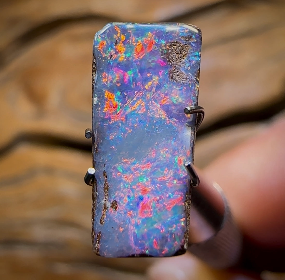 2.5cts - “Red Fire Family” Queensland Boulder Seam Opal
