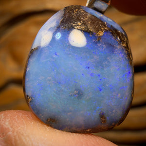 Solid Queensland Boulder Seam Opal Pendant