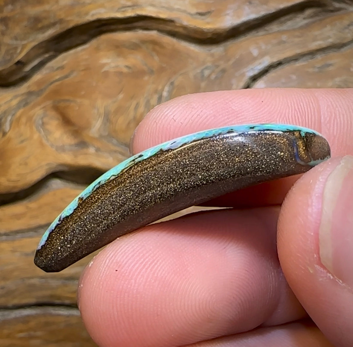 43.4cts - Big Solid Queensland Boulder Opal from Winton - Opal Whisperers