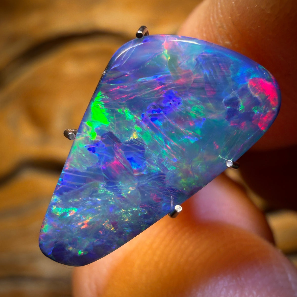 3.2cts - Australian Boulder Opal Doublet Awesome Magenta!!!