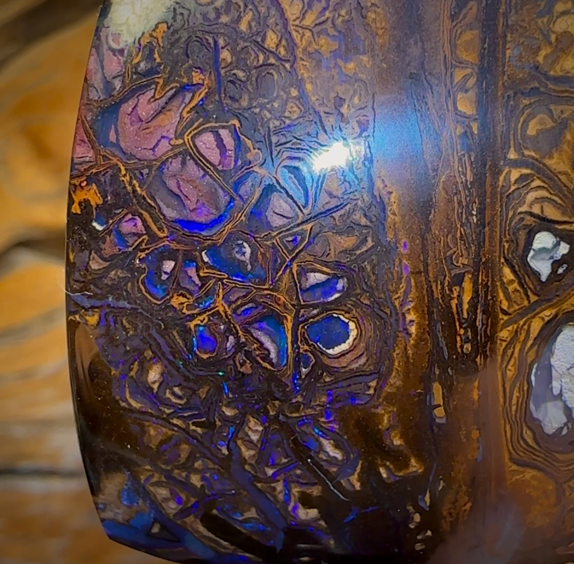 Auction Fall-Through = Your Gain! 🔥 Now More Than 50% Off RRP 🚨 465.6cts - “Tribal Drag Strip” Large Tribal Queensland Boulder Opal. Polished Specimen