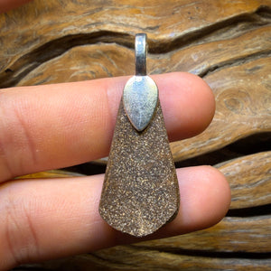 “Two Blue” Solid Queensland Boulder Seam Opal Pendant