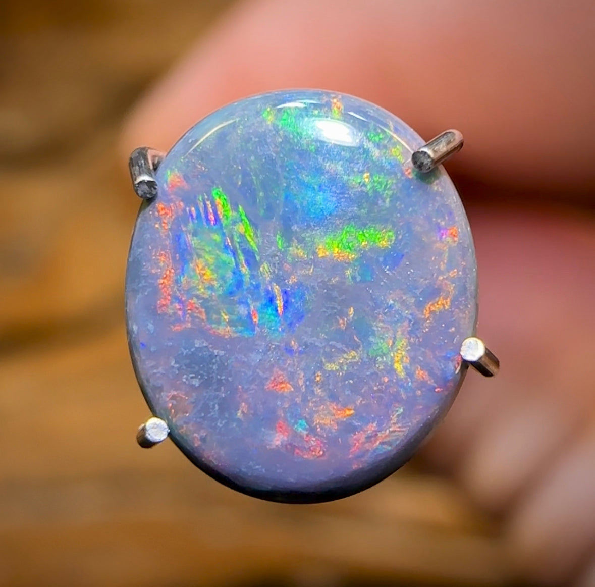 1.4cts - Australian Black Opal from Lightning Ridge. Old School Collection - Opal Whisperers