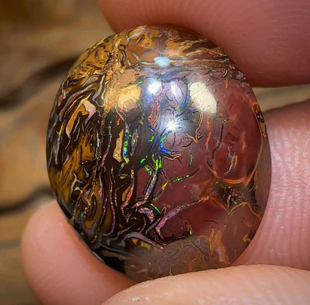 16.1cts - Yowah Nut Tribal Opal - Opal Whisperers