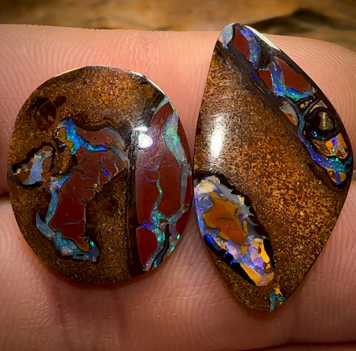 24.5cts - Tribal Queensland Boulder Opal Set