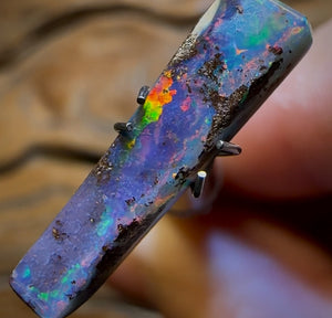 3.15cts - “Red Flash Family Crimson Fire” Queensland Boulder Seam Opal