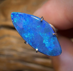 1,65 ct - Doublet d'opale noire Lightning Ridge