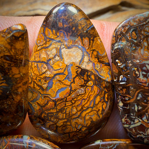 🔒190.4cts - 5x Australian Tribal Boulder Opal’s. Wholesale Dealers Parcel