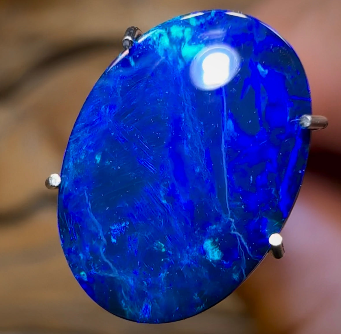 2.1cts - Lightning Ridge Black Opal Doublet - Opal Whisperers