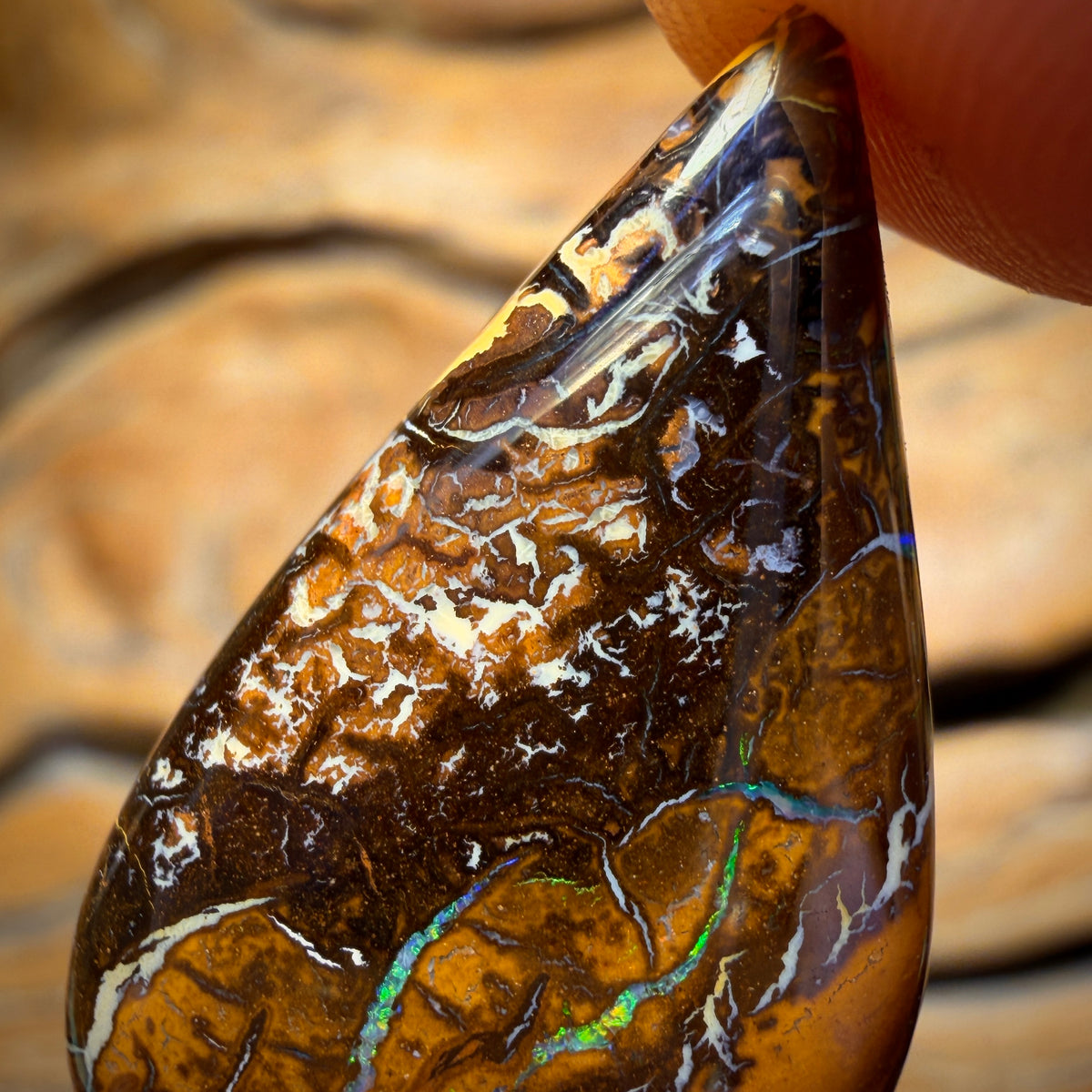 27.7cts - Tribal Yowah Nut Opal. Australian Opal