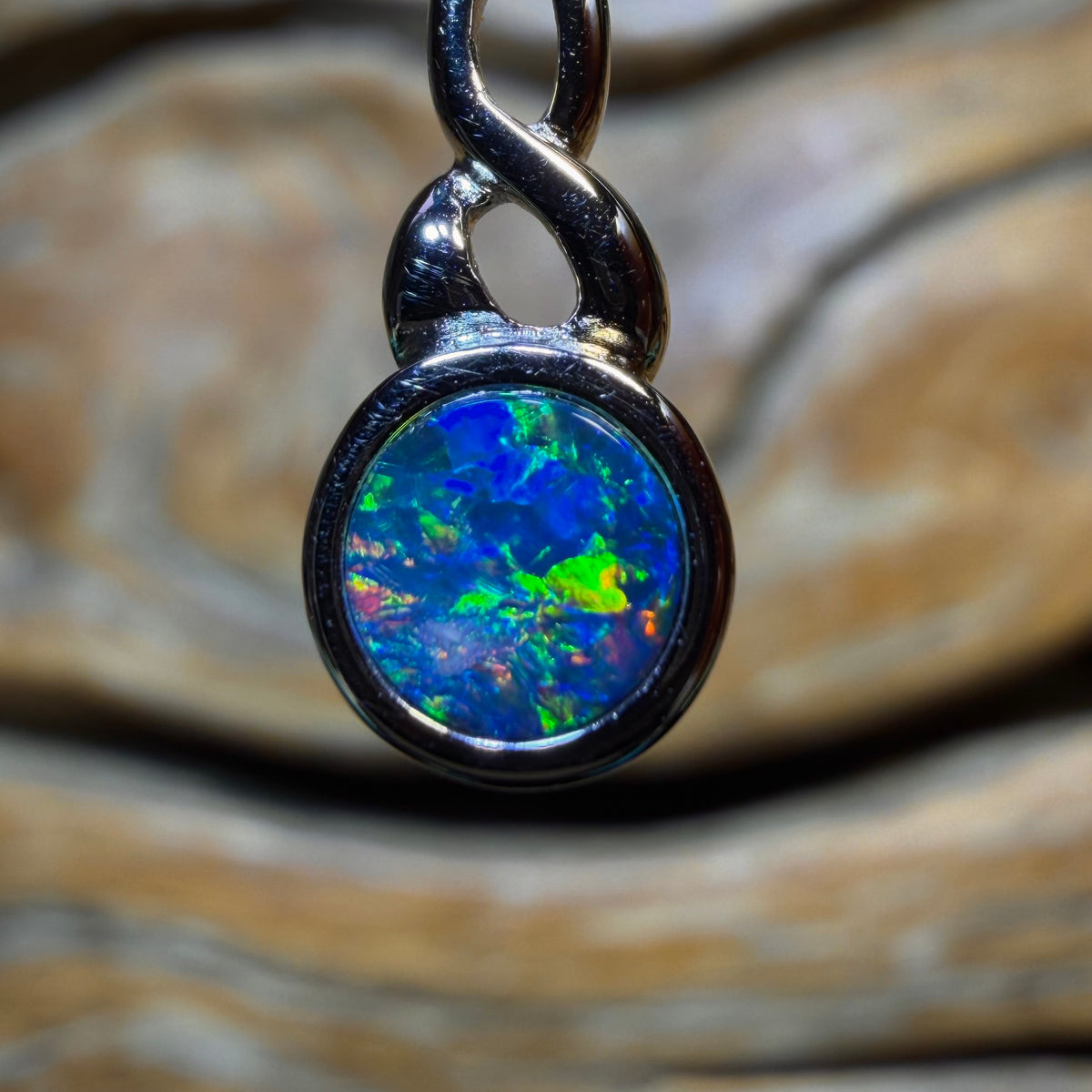 Bargain Card! Sterling Silver - Queensland Boulder Opal Doublet Pendant