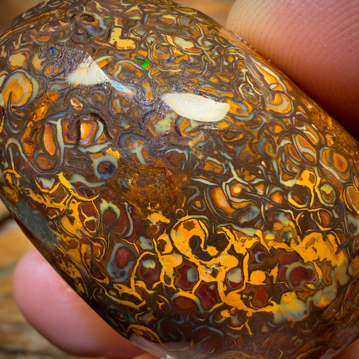 198.3cts - Tribal Yowah Nut Opal Rub. Australian Opal Wow Pattern WOW Price only $1/ct Massive Rub