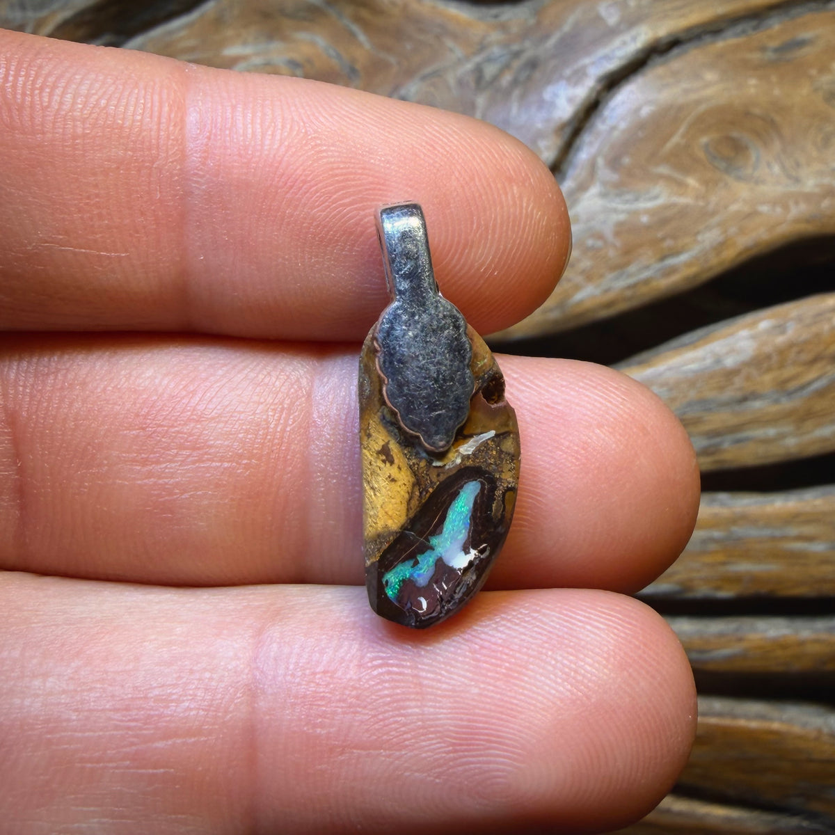 TGIF 12.5cts - “Double Yolker”Solid Yowah Nut Opal Pendant