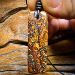 48 x 15mm - Drilled Tribal Queensland Boulder Opal Necklace