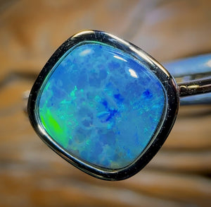 Sterling Silver - Queensland Boulder Opal Doublet Ring