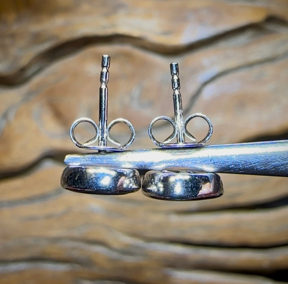 Sterling Silver - Queensland Boulder Opal Doublet Stud Earrings Large Size Bargain - Opal Whisperers