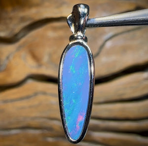 Sterling Silver - WHOLESALE 9 PIECE PARCEL of Australian Boulder Opal Doublet Pendants