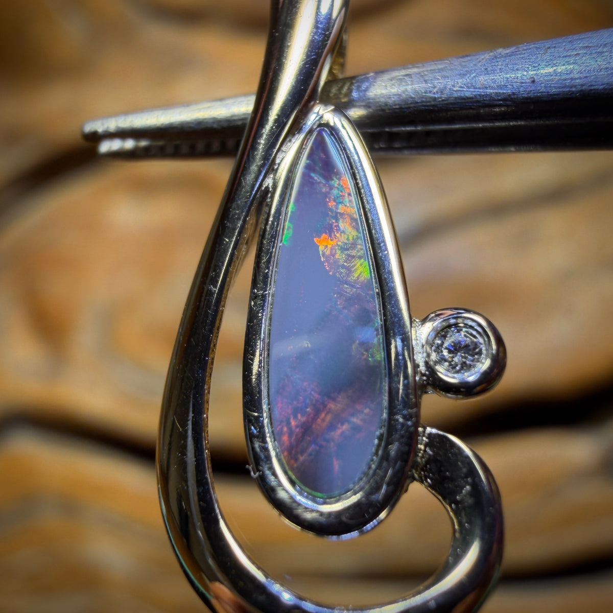 WILDCARD! Sterling Silver - Queensland Boulder Opal Doublet Pendant