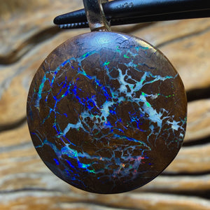 HDW 34.2cts - Solid Queensland Boulder Opal Pendant