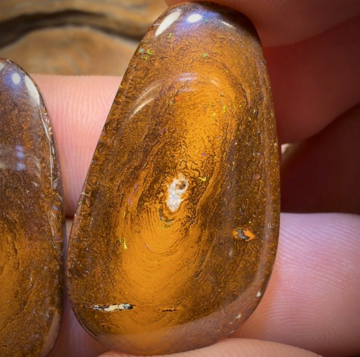 60.6cts - Tan Tribal Queensland Boulder Opal Pair