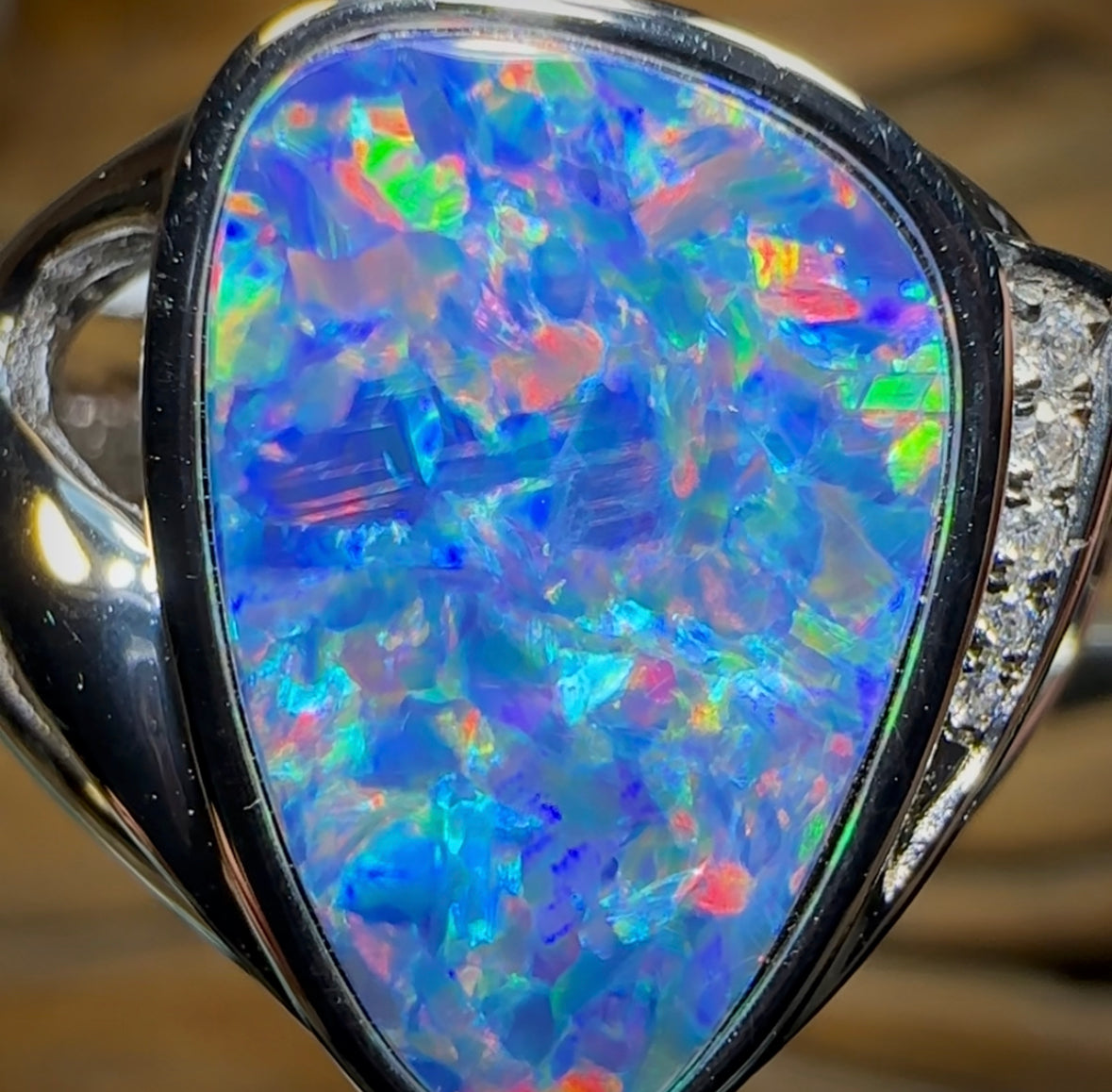 Australian Boulder Triplet Oval Opal 3.00 ctw Sterling Sliver 8.20 grams Size cheapest 6