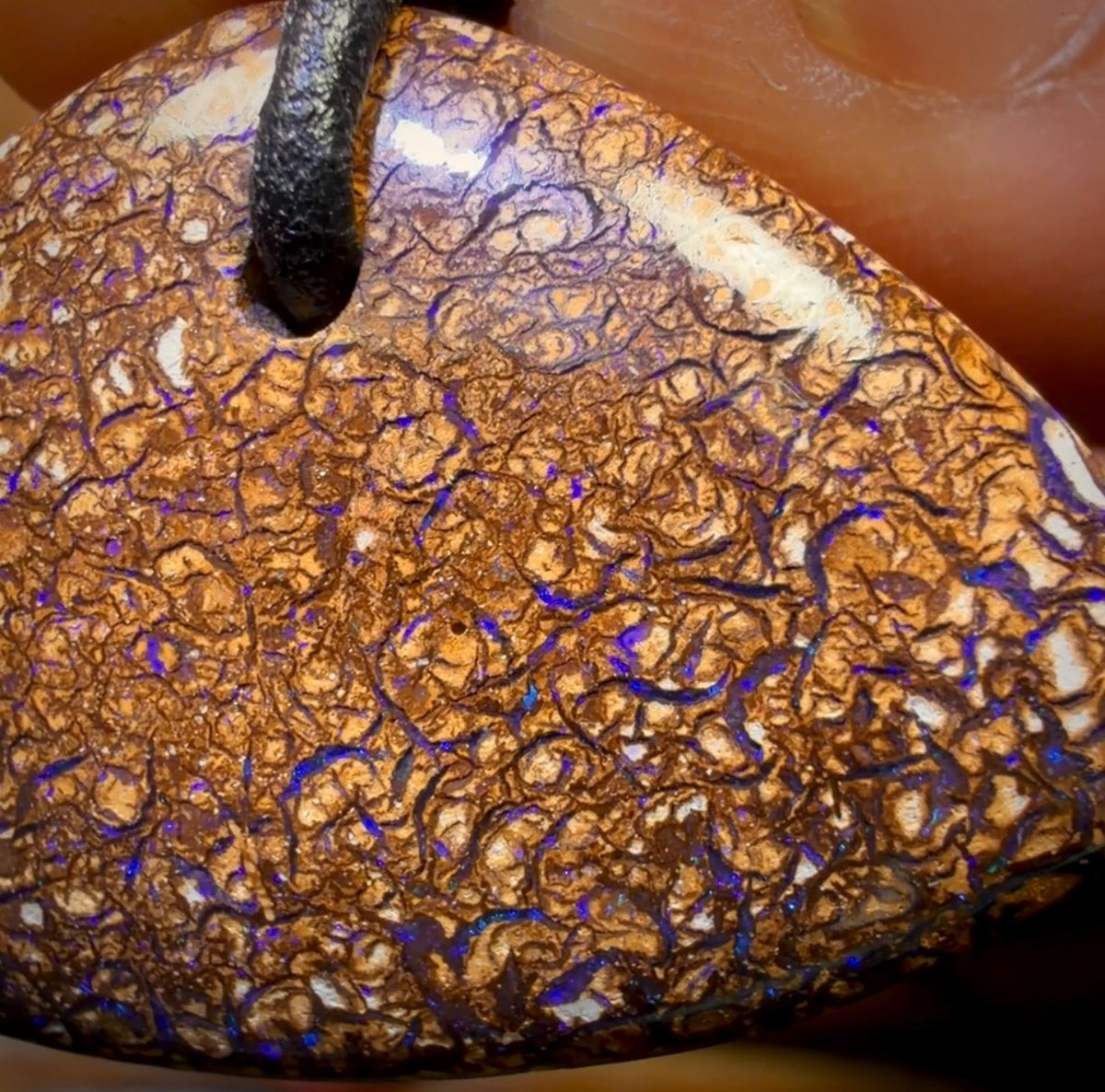 32 x 21mm - Drilled Tribal Queensland Boulder Opal Necklace