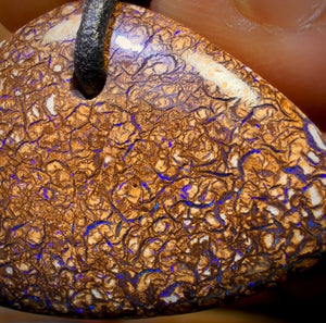 32 x 21mm - Drilled Tribal Queensland Boulder Opal Necklace