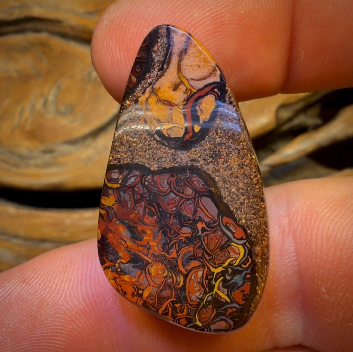 55.1cts - Tribal Yowah Nut Australian Opal Double Sided Double Conglomerate.