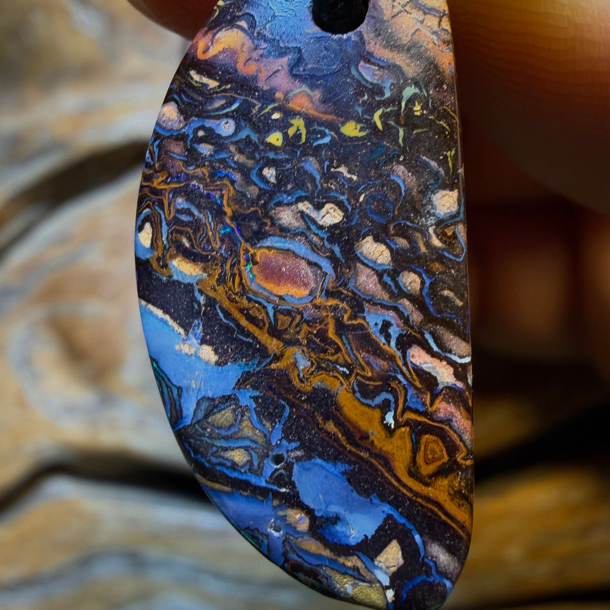 29 x 15mm - Drilled Tribal Queensland Boulder Opal Necklace