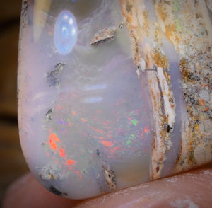29.2cts - Solid Australian Boulder Pipe Opal Cool Picture Stone