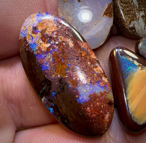 🔒71.6cts - 7x Finished Queensland Boulder Opal Parcel Below Cutting Cost