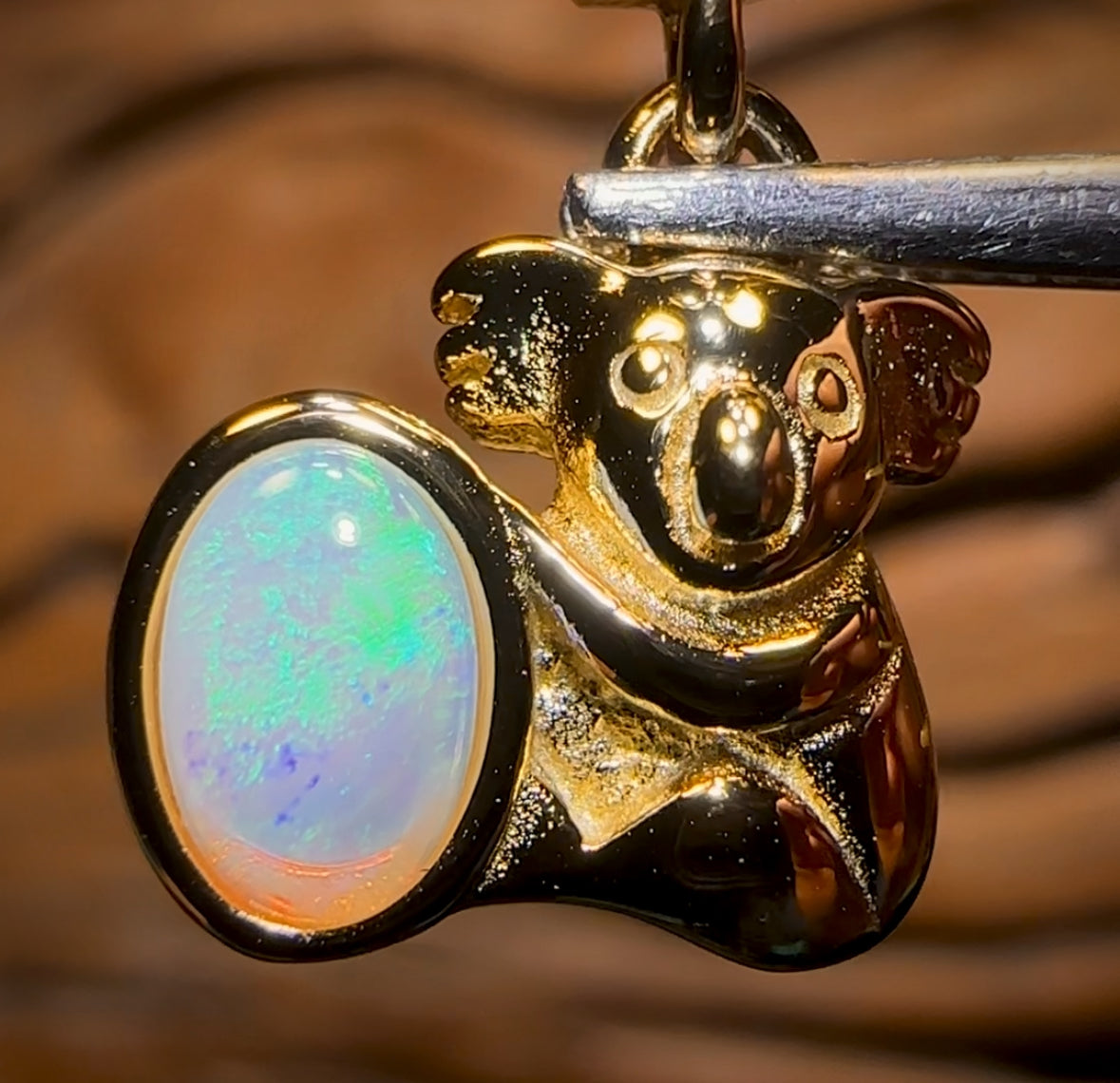 Sterling Silver - Solid South Australian Crystal Opal Pendant / Bracelet Charm