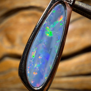 Sterling Silver - Queensland Boulder Opal Doublet Pendant