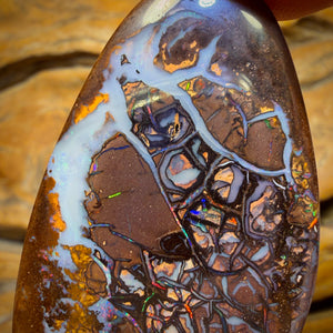 OpalFest 70% Off Banger WildCard! 119.9cts - Large Tribal Yowah Nut Opal. Australian Boulder Opal With Red
