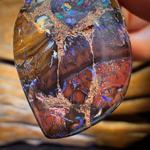 33 x 21mm - Drilled Tribal Queensland Boulder Opal Necklace