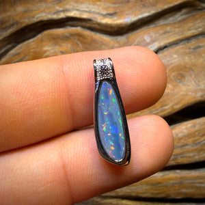 Sterling Silver - Queensland Boulder Opal Doublet Pendant