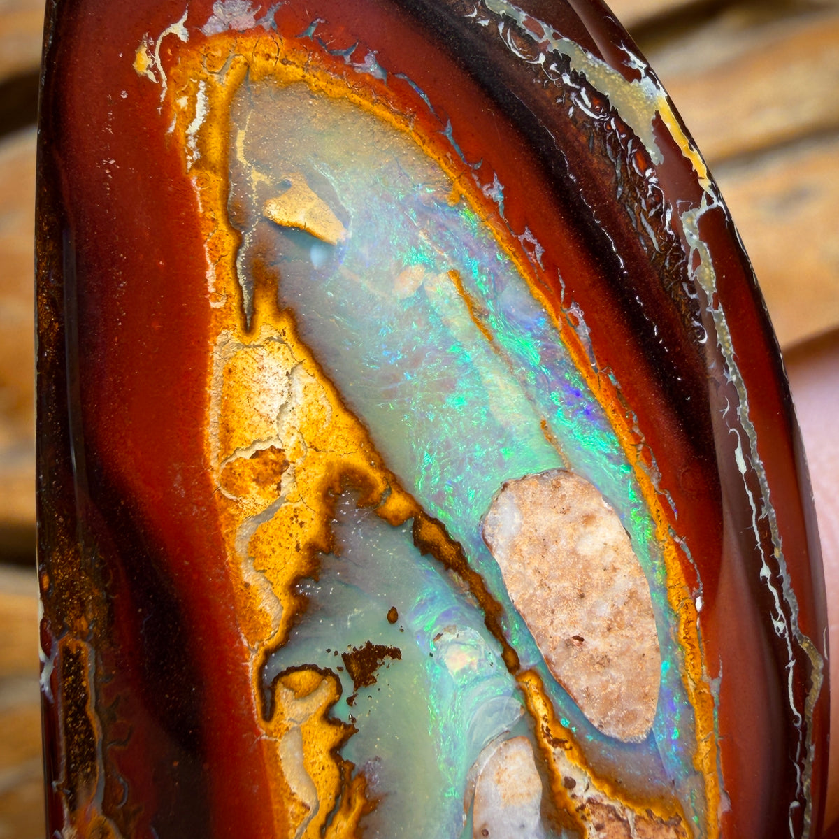 Wild Card! 119.7cts - Yowah Nut Crystal Centre Opal. Best Rockpool Pattern