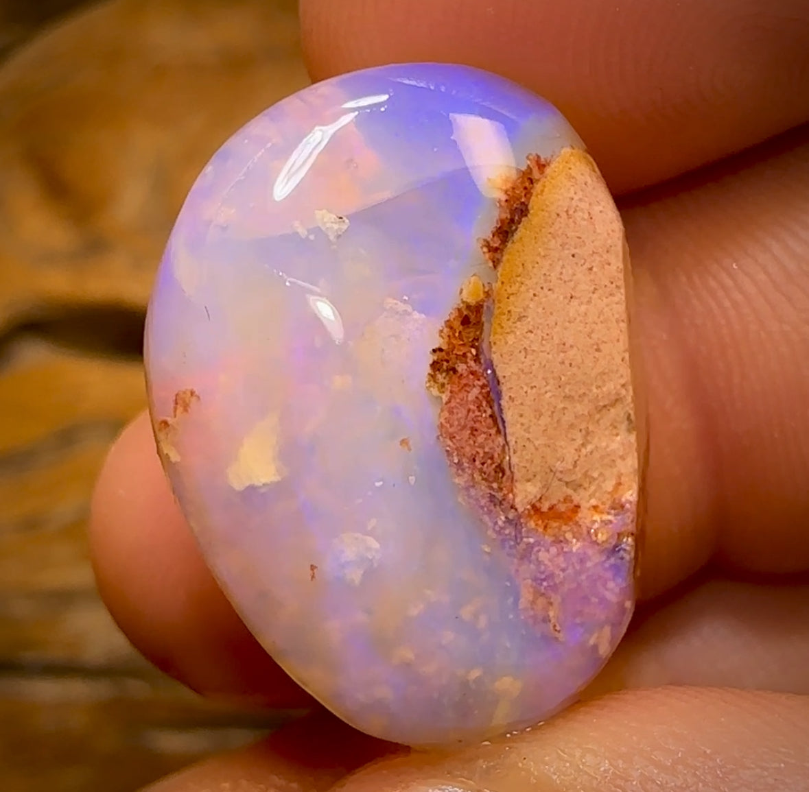 Wild Card! 28.1cts - Boulder Pipe Opal Rub. Australian Opal