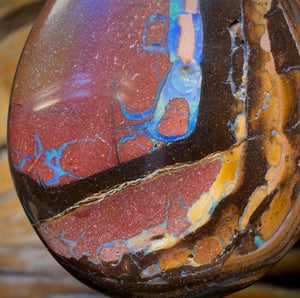 Wildcard! 40 x 32mm - Drilled Tribal Queensland Boulder Opal Necklace
