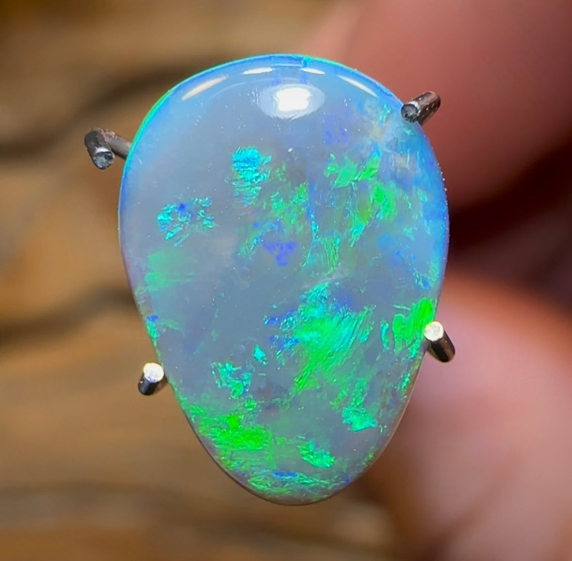 1.75cts - Australian Dark Opal from Lightning Ridge - Opal Whisperers