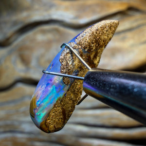 OpalFest 50% Off Banger WildCard! 7.8cts - “Tooth Like” TOP Solid Australian Boulder Pipe Opal