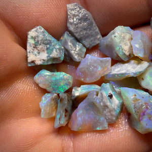 38cts - 20x Lightning Ridge Opal Rough Parcel