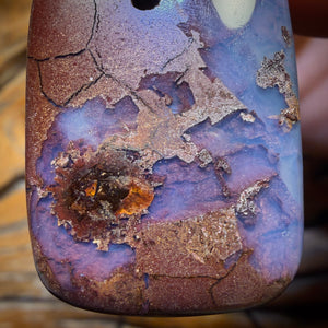 31 x 23mm - Drilled Queensland Boulder Opal Necklace