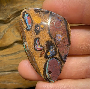 49 x 30mm - Kernel Conglomerate Drilled Australian Boulder Opal Necklace