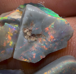 13.4cts - 8x Lightning Ridge Dark Opal Rough Parcel - Opal Whisperers