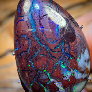 16.4cts - “Chemical Flames” Tribal Queensland Boulder Opal from Koroit