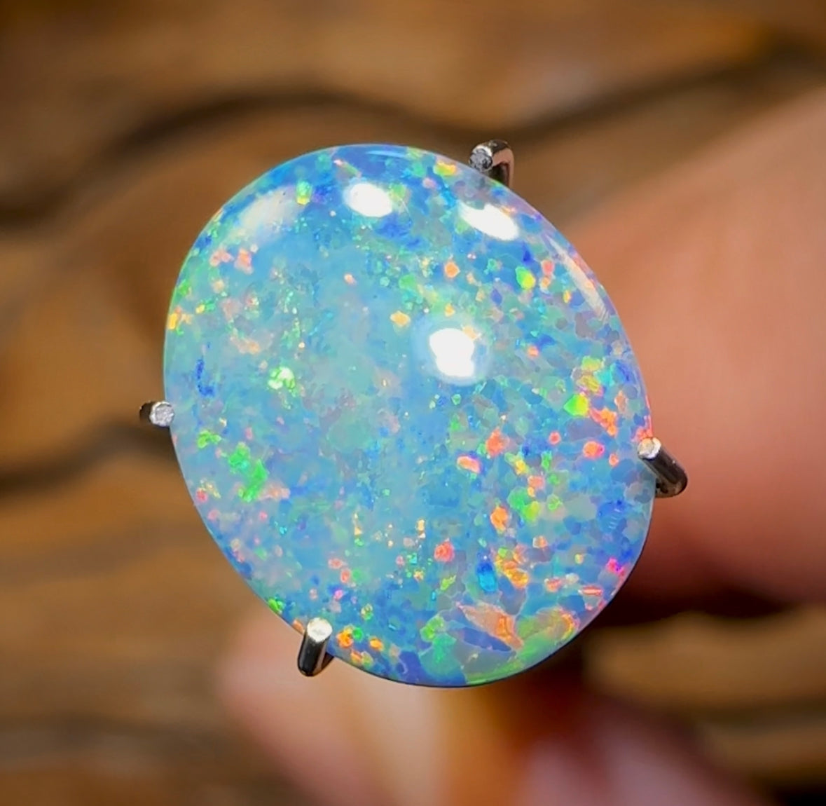 2.3cts - Lightning Ridge Black Opal Doublet - Opal Whisperers