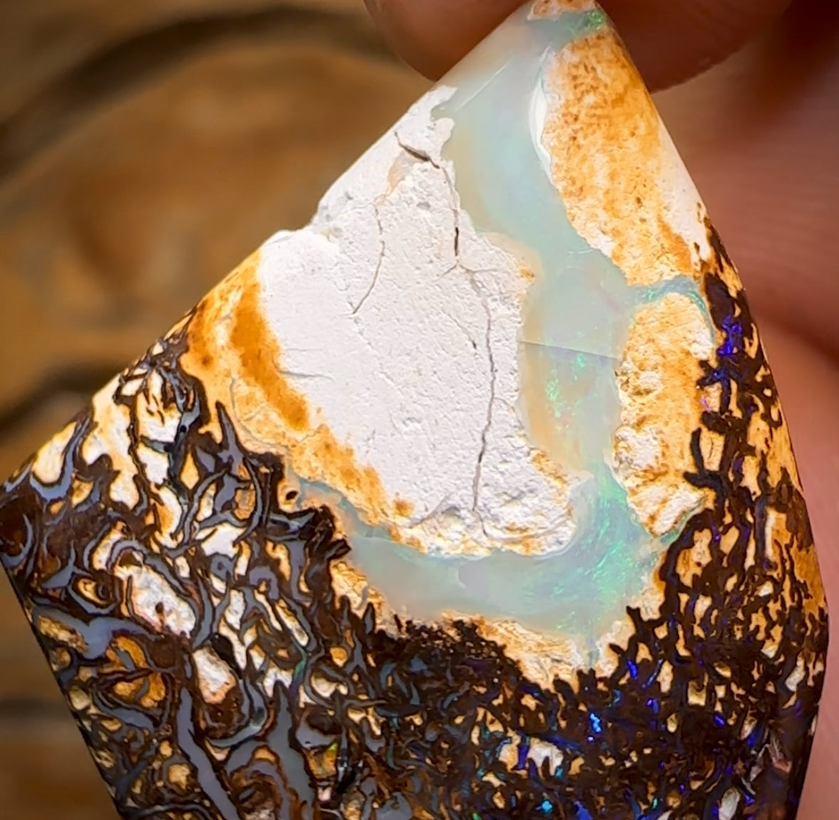 Auction Fall-Through = Your Gain! 🔥 Now More Than 50% Off RRP 🚨 28.9cts - Tribal Australian Boulder Opal. Double Sided